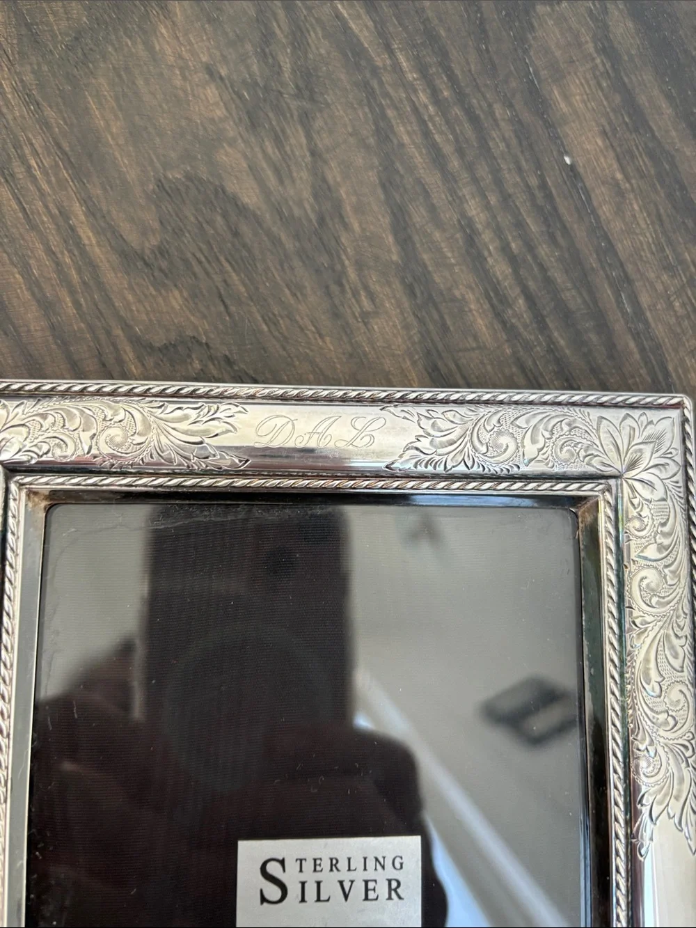 Vintage The 925 Inc. Nostalgia sterling 5x7”frame,floral,double rope border